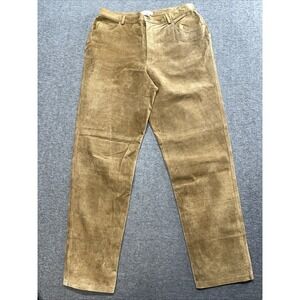Hugo Buscati Collection 100% Leather‎ brown Pants Size 16 Women's